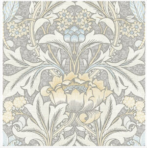 NextWall NW41508 Morris Flower Wallpaper in Daydream Grey & Pearl Blue NEW